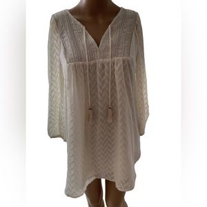 Anthropologie’s One September peasant BoHo tassel small blouse